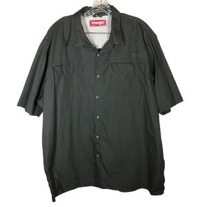 Wrangler men’s 2XL performance short sleeve button up shirt moisture wicking